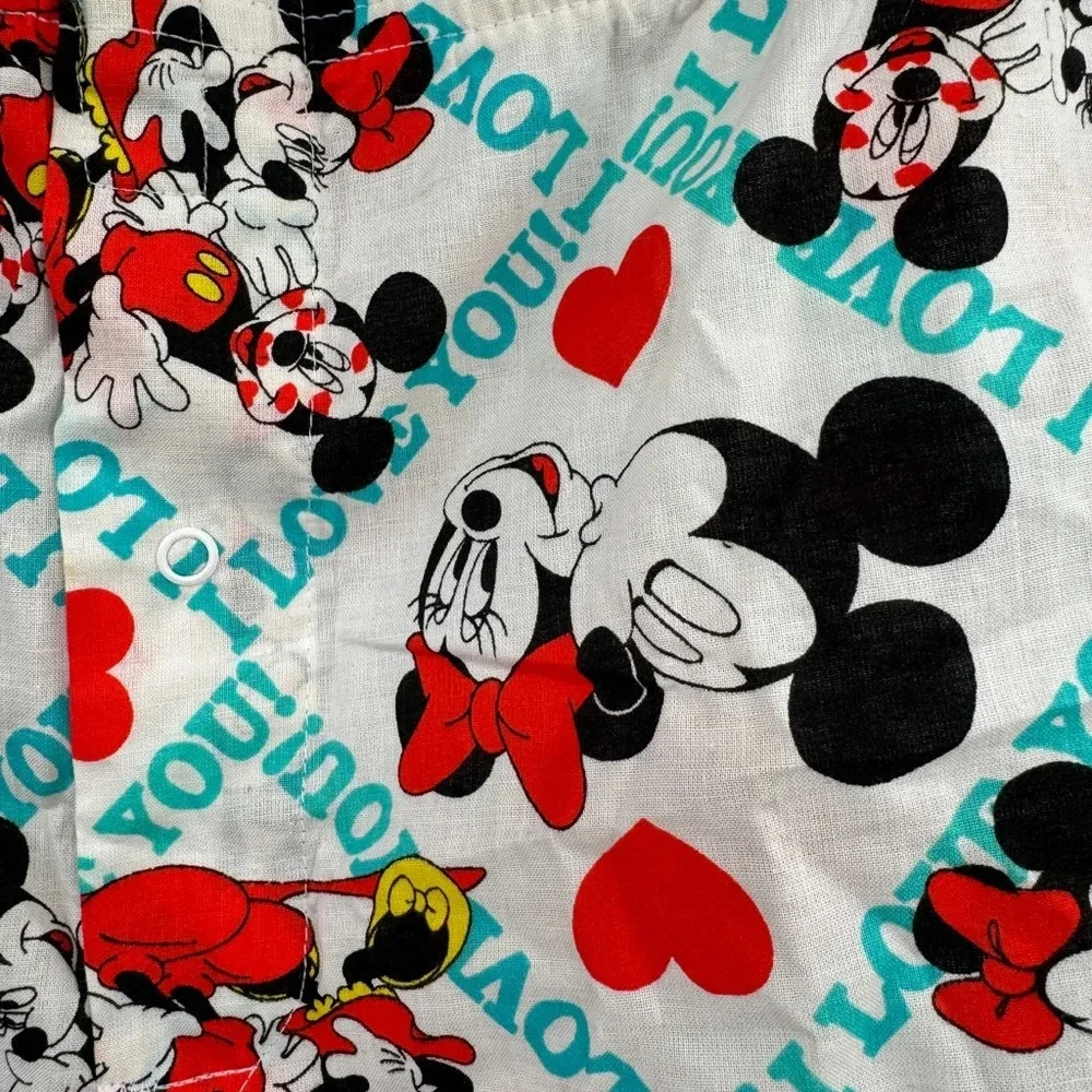 Vintage Disney Mickey Mouse Mickey & Co Boxer Shorts Size M White Hearts NWT